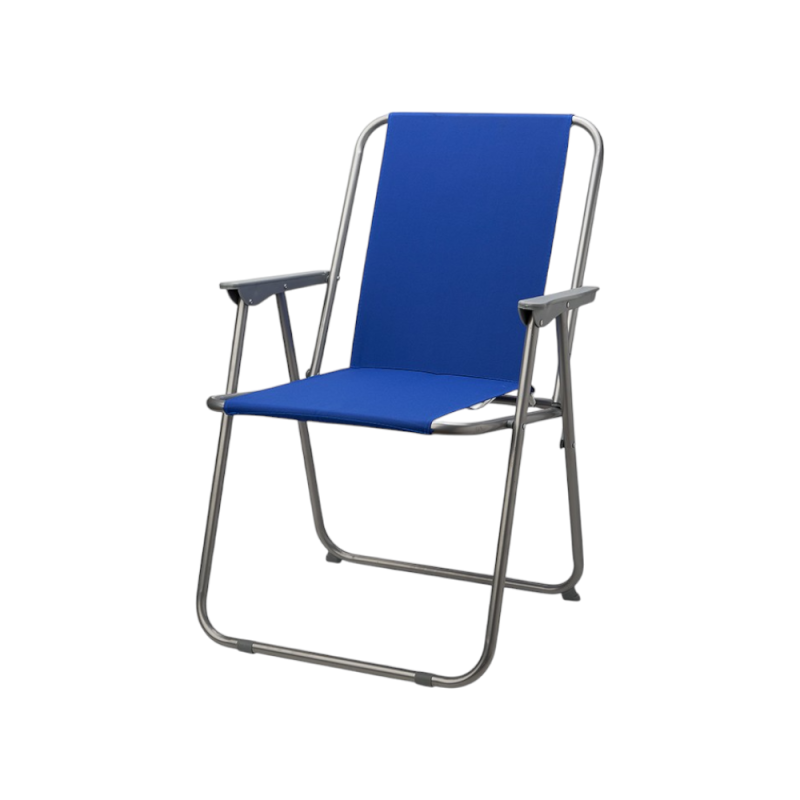 Poltrona relax Beach blu e grigio in ferro - Comfort outdoor