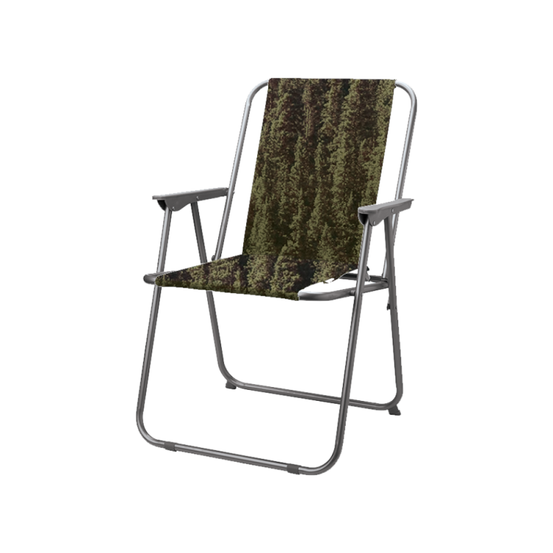 Poltrona relax Beach camouflage e grigio in ferro - Outdoor design