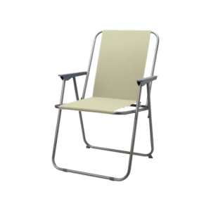 Poltrona relax Beach crema e grigio in ferro - Outdoor design