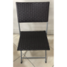 Set Pratiko Family Tavolo + 4 Sedie Pieghevoli Wicker Moka