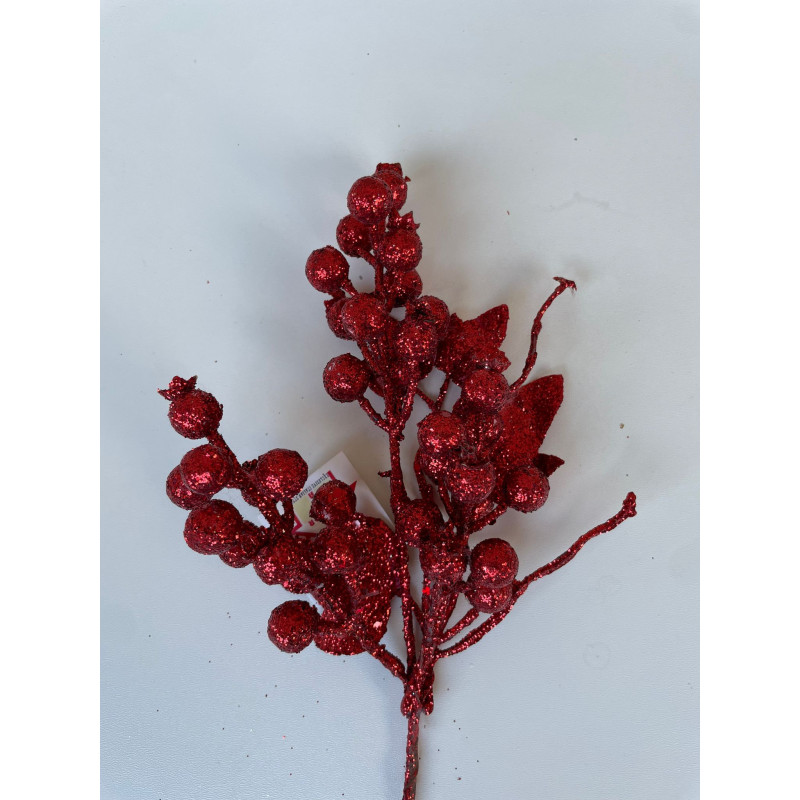 Rametto Bacche Rosse 30x17 cm - Decorazione Natalizia
