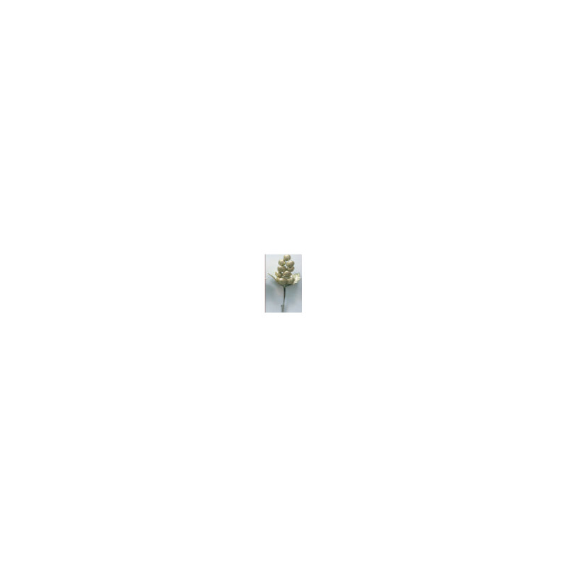 Ramo Bacche Mini Glitter Oro 21x14 cm - Decorazione Natalizia
