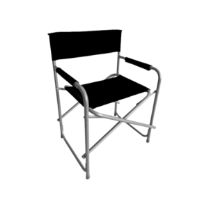 Sgabello Regista Gold sand nero da esterno pratico e resistente