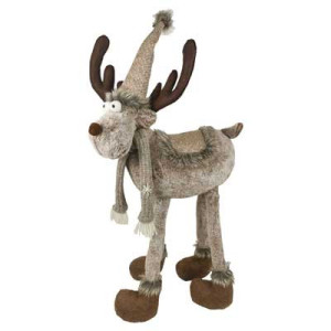 Renna Crazy Big Tortora 89cm - Decorazione Natalizia