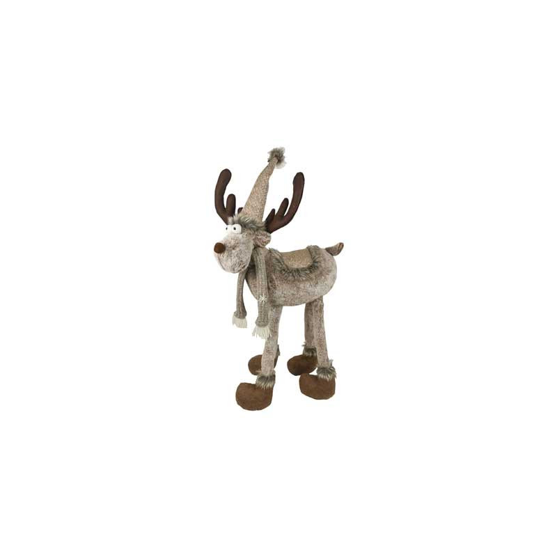 Renna Crazy Big Tortora 89cm - Decorazione Natalizia
