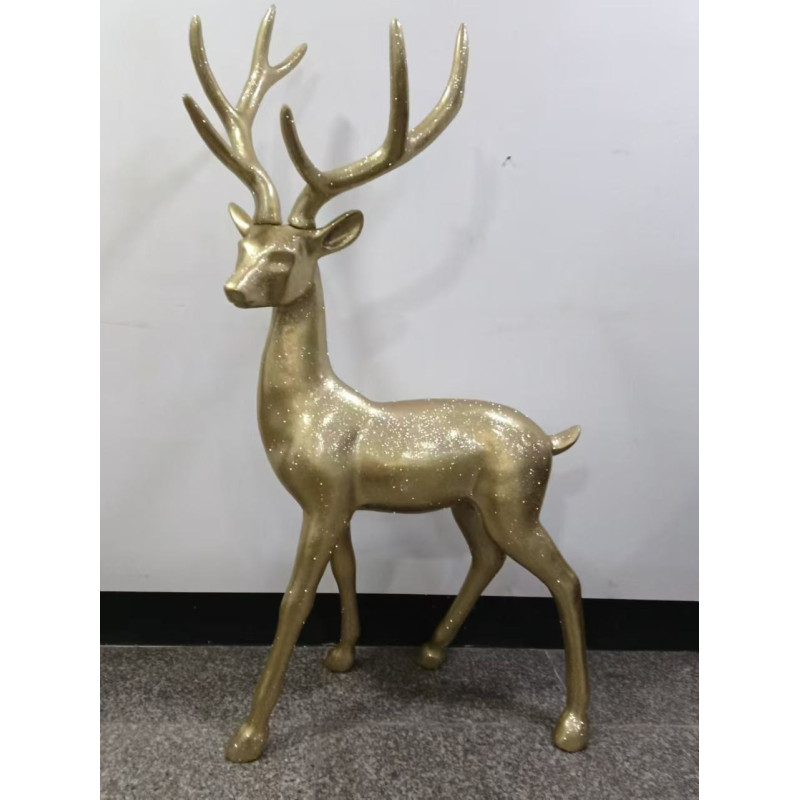Renna Grande in Resina Oro 155 cm - Decorazione Natale
