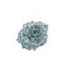 Rosa Glitter 14 cm 3 Colori Assortiti - Fiore Decorativo Natale