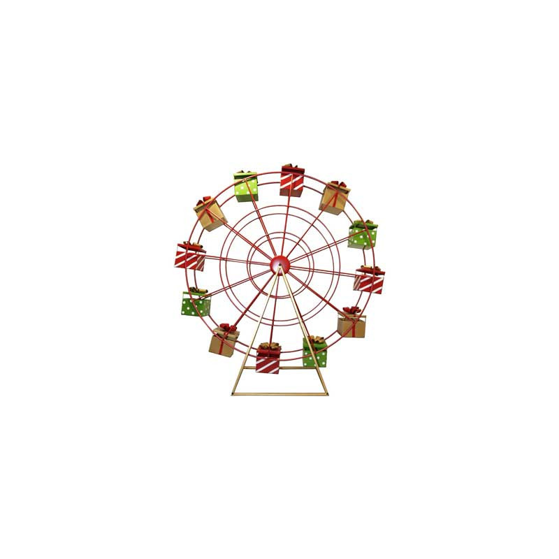 Ruota Panoramica Rosso Verde 18cm - Decorazione Natalizia