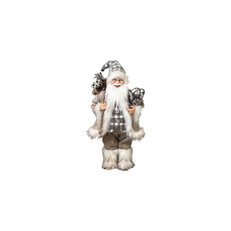 Santa Claus Bob Beige Edition H80 cm - Decorazione Natale