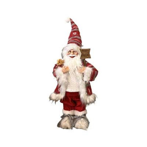Santa Claus Giorge Red Edition H60cm - Decorazione Natalizia