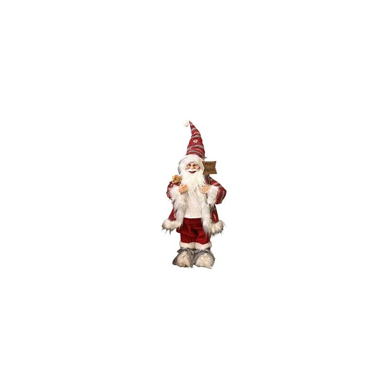Santa Claus Giorge Red Edition H60cm - Decorazione Natalizia