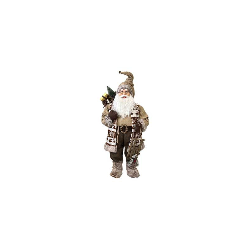 Santa Claus John Beige Edition H80 cm - Decorazione Natale