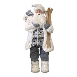 Santa Claus Lillo Grey Edition H60cm - Decorazione Natalizia