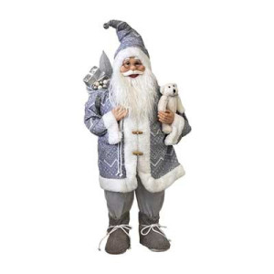 Santa Claus Spike Grey Edition H60cm - Decorazione Natalizia