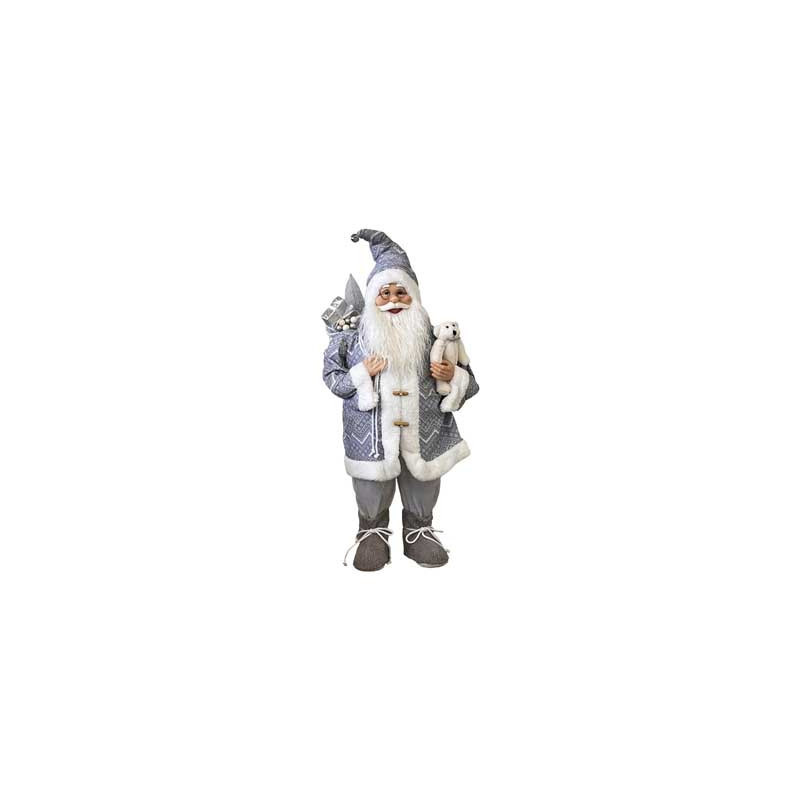 Santa Claus Spike Grey Edition H60cm - Decorazione Natalizia