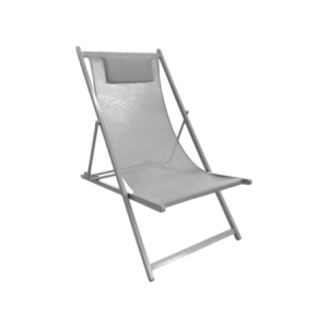 Zoom Set di 4 Sdraio New Sun Grigio Con Cuscino Met+textilene