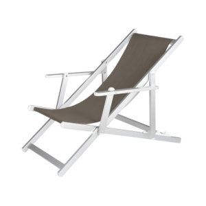Sdraio Top Beach Tortora in Alluminio e Textilene - Giardino