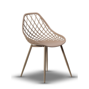 Sedia Malia anti-UV taupe: design moderno e resistenza outdoor