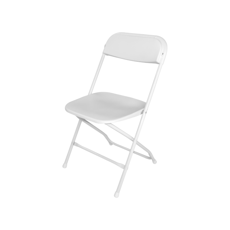 Sedia pieghevole in PP bianca: pratica e resistente per ogni ambiente