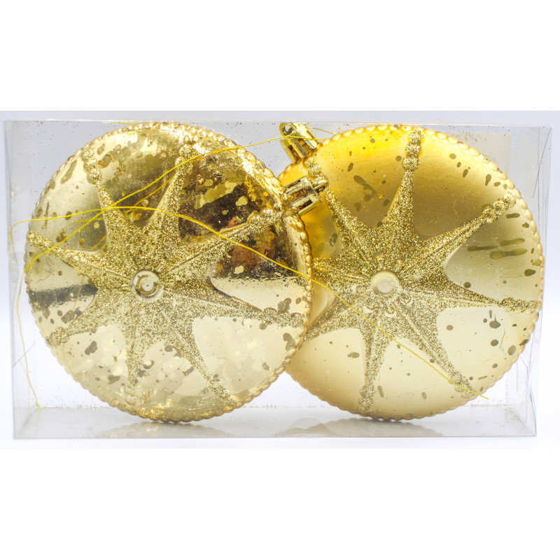 Set 2 Cookie Oro 10 cm - Oggettistica Decorativa Casa