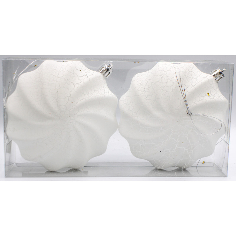 Set 2 Crack Cookie Bianco 10 cm - Oggettistica Decorativa Casa