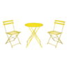 Set Bistro Tondo in Ferro Giallo 3 Pezzi Giardino