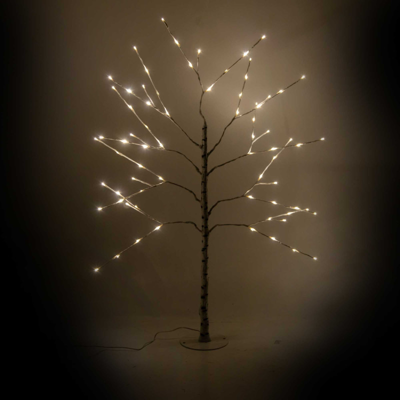 Albero 72 LED bianco caldo 80x80x160 cm - Decorazione luminosa