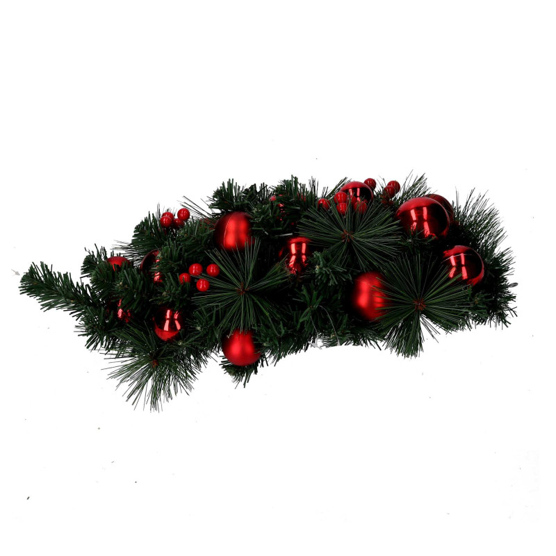 Festone sfere rosso 50 cm - Decorazione natalizia elegante