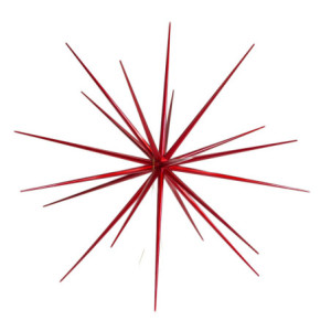 Stella plastica rossa H100 cm - Puntale decorativo natalizio