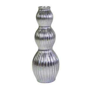 Portavaso resina argento Ø32x93 cm - Design moderno e versatile