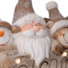 Babbo Natale resina con LED beige 42x18x40 cm - Decorazione luminosa