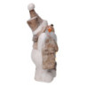 Babbo Natale resina con LED beige 42x18x40 cm - Decorazione luminosa