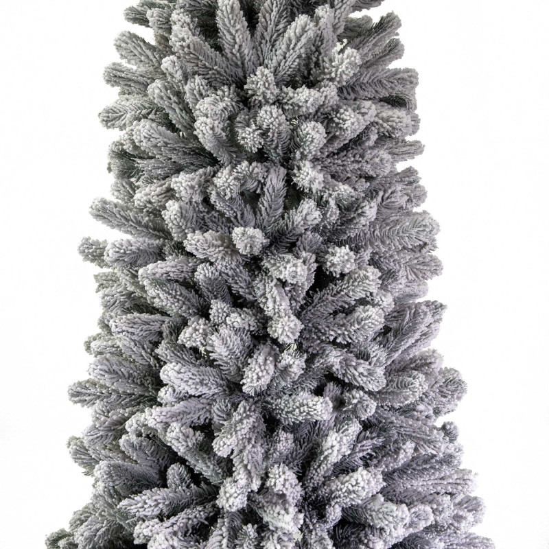 Albero Tiron innevato verde Ø78x240 cm 1223 rami - Natale realistico
