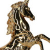 Cavallo resina oro 26x9x35 cm - Decorazione elegante e natalizia