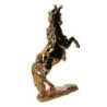 Cavallo resina oro 26x9x35 cm - Decorazione elegante e natalizia