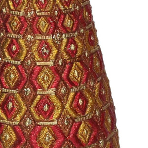 Zoom Albero resina rombi rosso cm ø10h33