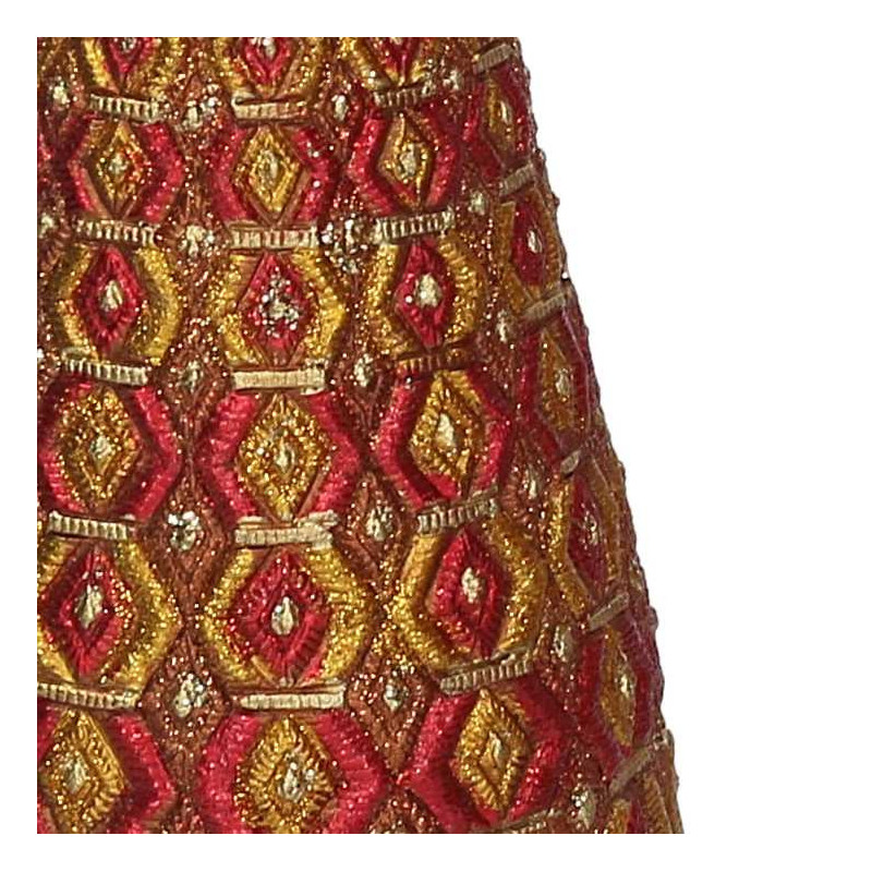 Albero resina rombi rosso Ø10x33 cm - Decorazione natalizia