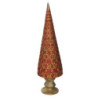 Albero resina rombi rosso Ø12x43 cm - Decorazione natalizia