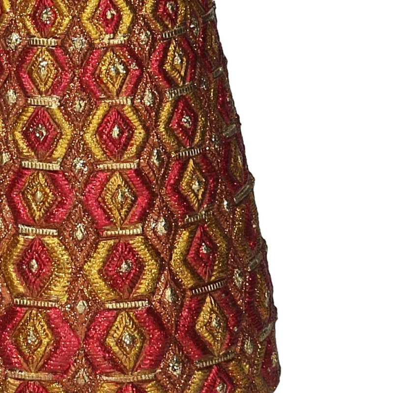Albero resina rombi rosso Ø12x43 cm - Decorazione natalizia