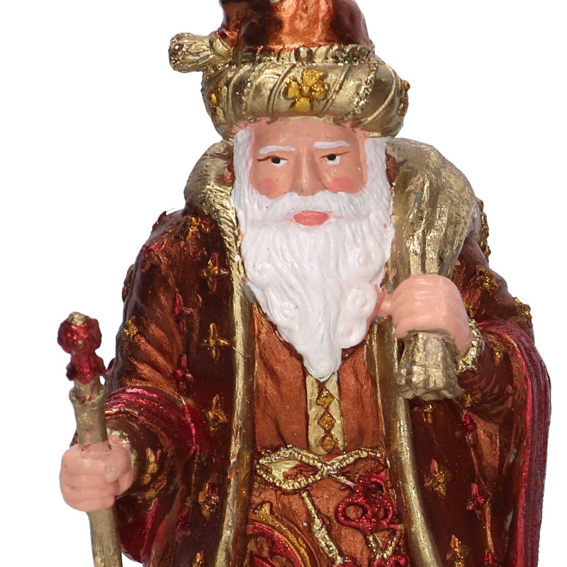 Babbo Natale resina rame 12x10x20 cm - Decorazione natalizia