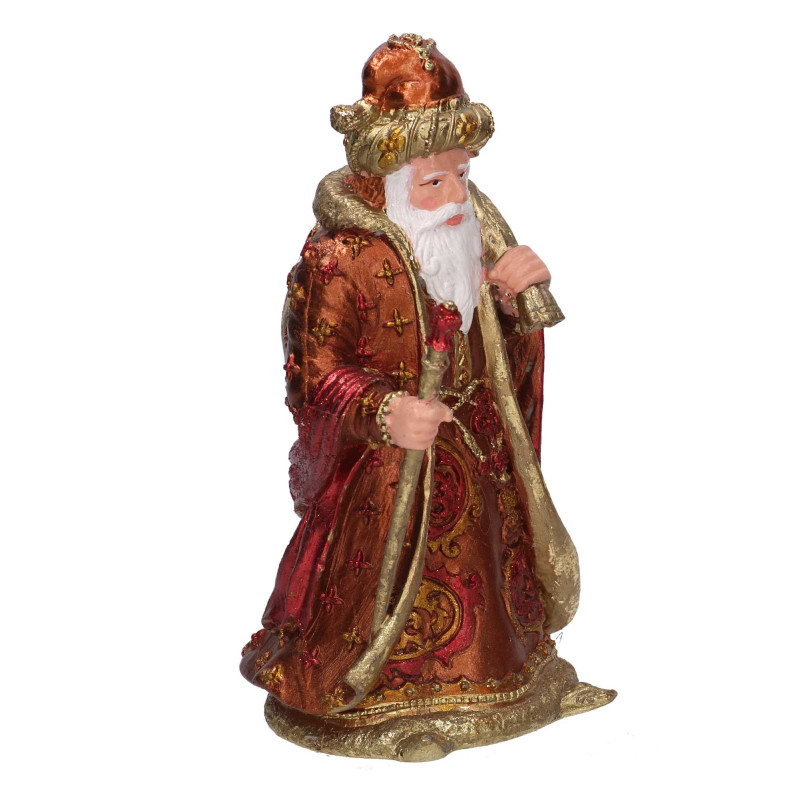 Babbo Natale resina rame 12x10x20 cm - Decorazione natalizia