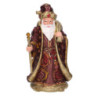 Babbo Natale resina bordeaux oro 12x10x20 cm - Decorazione natalizia
