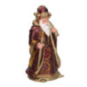 Babbo Natale resina bordeaux oro 12x10x20 cm - Decorazione natalizia