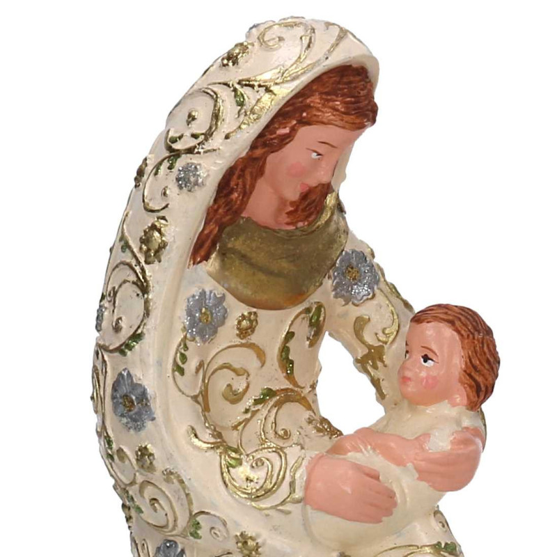 Natività resina crema H25,4 cm - Decorazione natalizia elegante