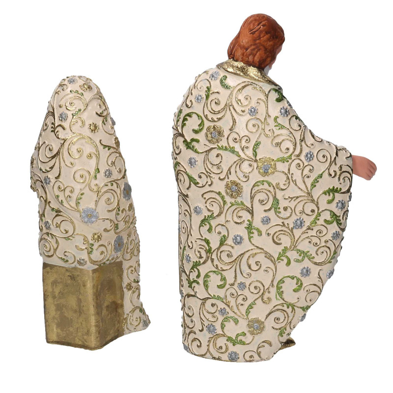 Natività resina crema H25,4 cm - Decorazione natalizia elegante