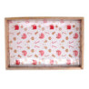 Vassoio legno rosso rettangolare 46x31x6 cm - Accessorio cucina