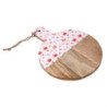 Tagliere legno rosso 36x28x2 cm - Vassoio decorativo cucina