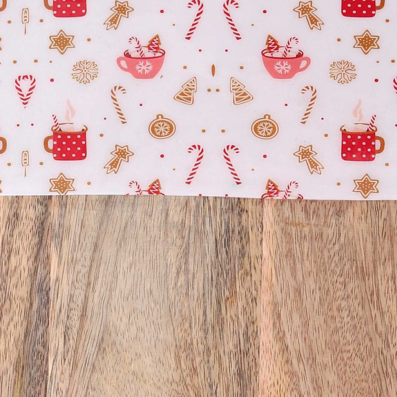Tagliere legno rosso 36x28x2 cm - Vassoio decorativo cucina