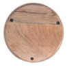 Centrotavola legno agrifoglio verde bianco Ø30x2 cm - Decorazione
