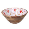 Ciotola legno decorativa rossa tonda Ø30x12 cm - Complemento casa